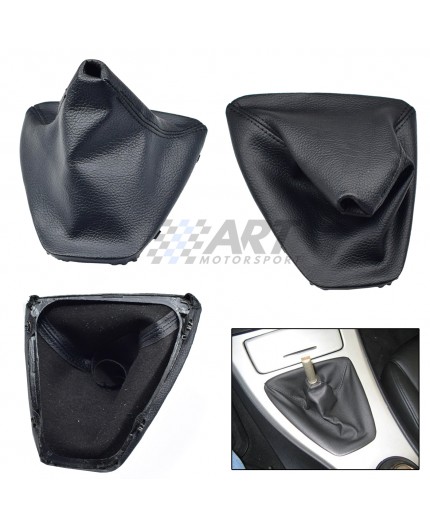 Knob cover for Bmw E90 E91 E92 E93 + plastic base in synthetic leather