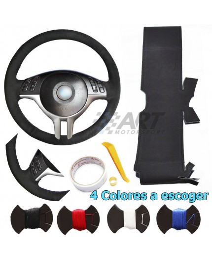Steering wheel cover artificial alcantara for Bmw E39 E46 E53 witho