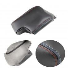 Leather cover for the BMW 3 Series E46 armrest with tricolor stitching