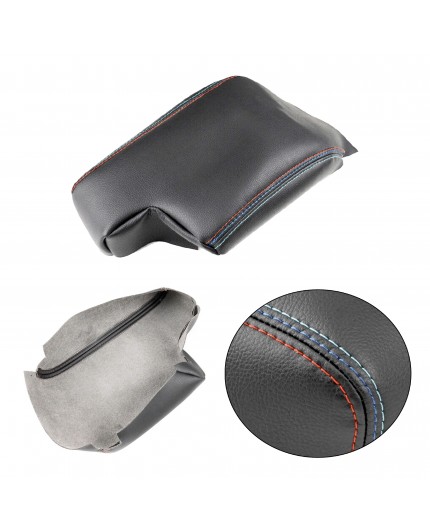Leather cover for the BMW 3 Series E46 armrest with tricolor stitching